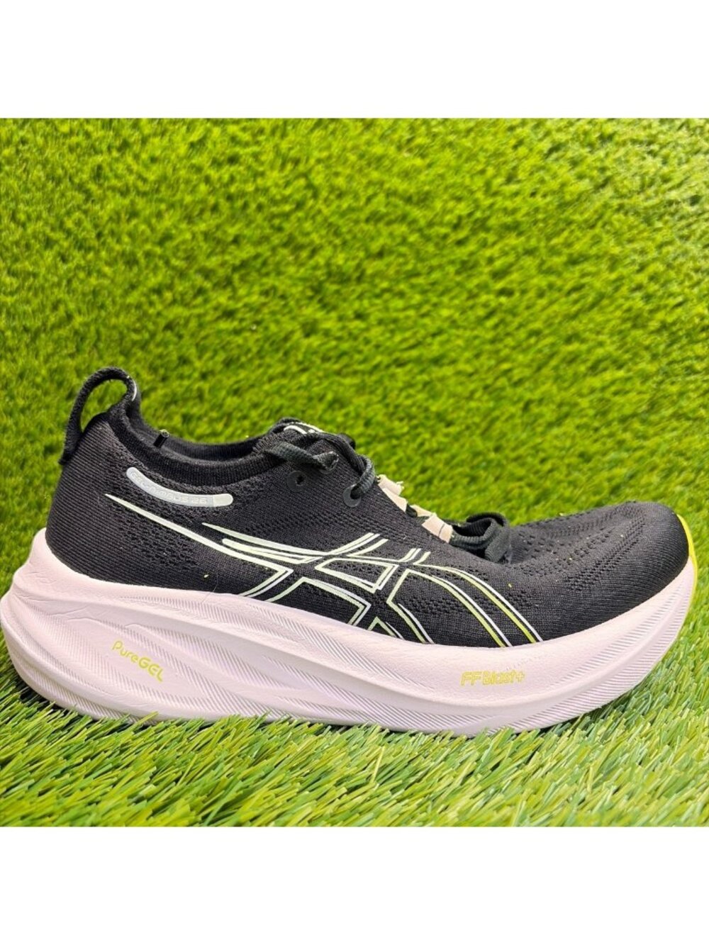 Asics Gel-Nimbus 26 Womens Size 6.5 Black Pink Athletic Running Shoes Sneakers